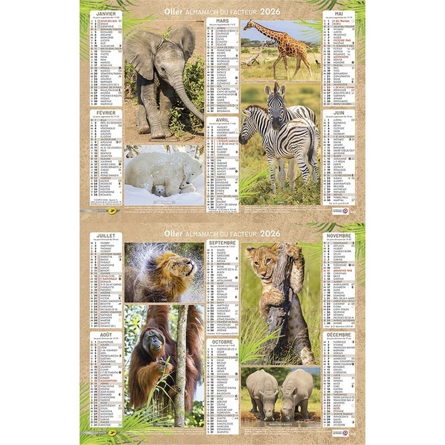 CALENDRIER DE LA Poste 2025, Almanach du facteur, oiseaux familiers EUR