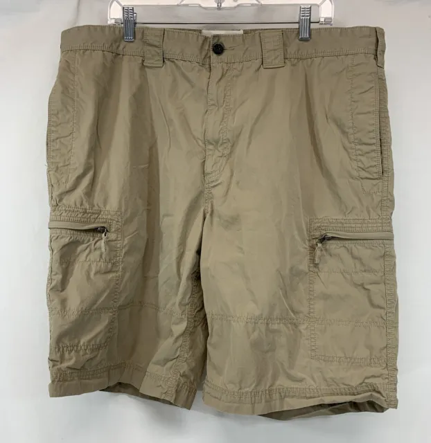 Perry Ellis Mens Brown Casual Cargo Shorts Size 40