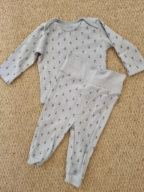 Matalan Nautical Themed Baby Boys Outfit 3-6 Months 100% Cotton