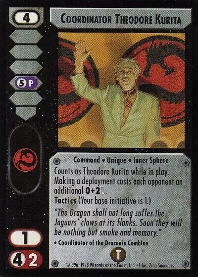 Coordinator Theodore Kurita (CE) - Commander's Edition - Battletech CCG