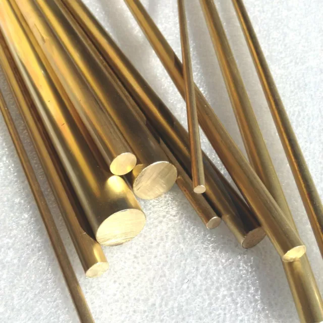 Brass SOLID Round Bar Rod Size 6.35MM x 300MM, C385 Grade, 1/4 inch, Rivets Pins