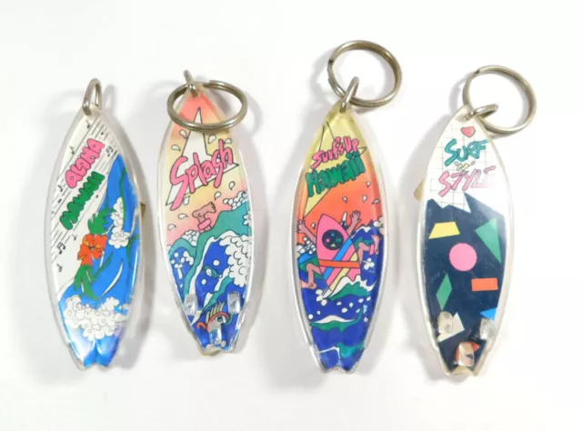 Lot of (4) Different Surfboard Keychains