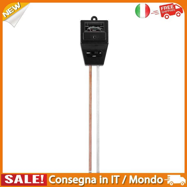 IT 3-in-1 Soil PH Meter Flower Pot Hygrometer Tester Moisture Meter (Black)