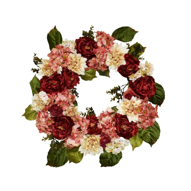 28" Peony/Dahlia/Hydrangea Wreath