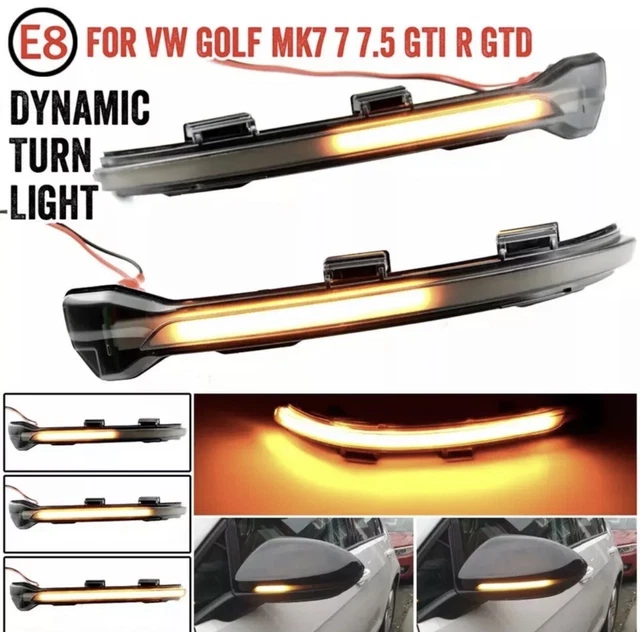 Led Dynamic Indicators VW MK7/7.5 GOLF R-LINE/GTI/GTD/R 2012-2020 Smoked LED Dynamic ...