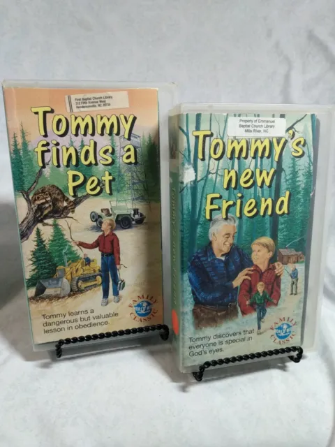 Tommy's New Friend + Tommy Finds A Pet-Forest Ranger Series-VHS-Library Copy