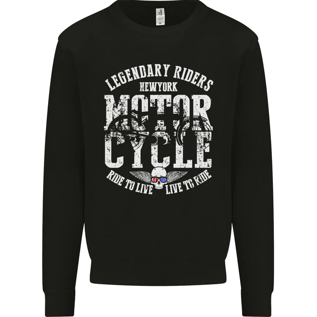 Felpa Maglione Maglione Leggendaria Motociclisti Motociclismo Biker