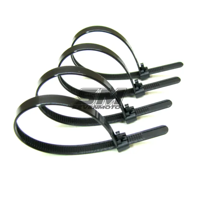 Kabelbinder wiederlösbar wiederverwendbar, schwarz, Nylon, UV, PA6.6 100-1000 St