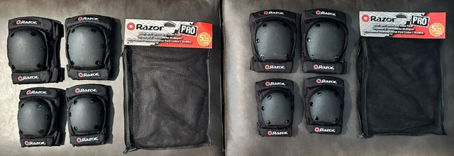 2 SET Razor Skateboard YOUTH Pad ELBOW & KNEE sport CHILD kids 5+ adjustable LOT