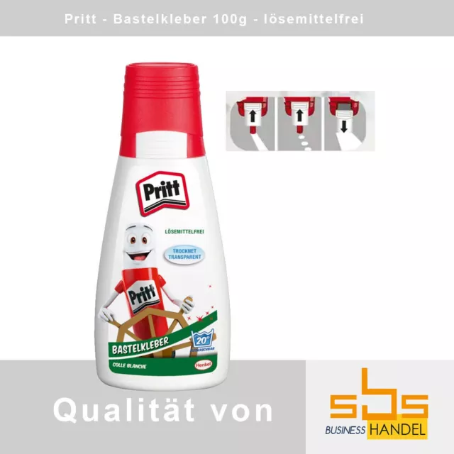 Pritt Bastelkleber 6 x 100g Alleskleber für Schule Büro Zuhause lösemittelfrei 2