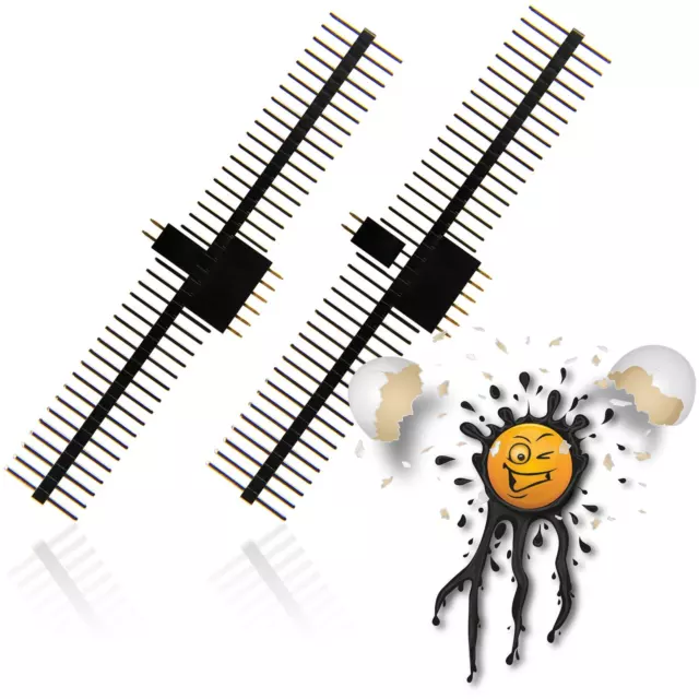 2 x Arduino Stiftleiste Pinheader Pinleiste 6,5+6,5 6,5+8,5mm lange 40 Pins 2,54