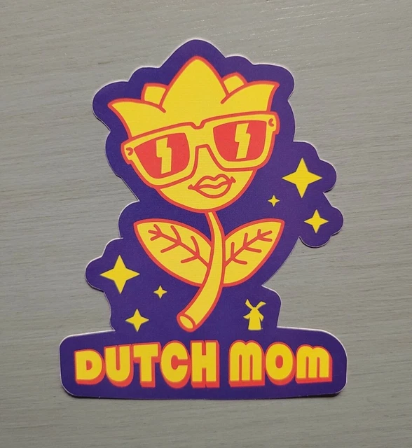 DUTCH BROS STICKER Dutch Mom Mother's Day 2022 Flower Purple Yellow