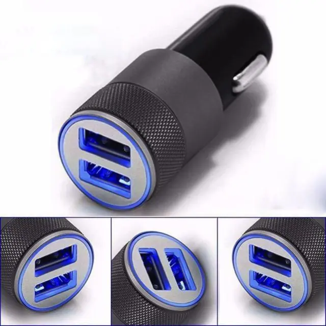 Mini Dual USB Twin Port 12V Universal In Car Lighter Socket Charger Adapter plug