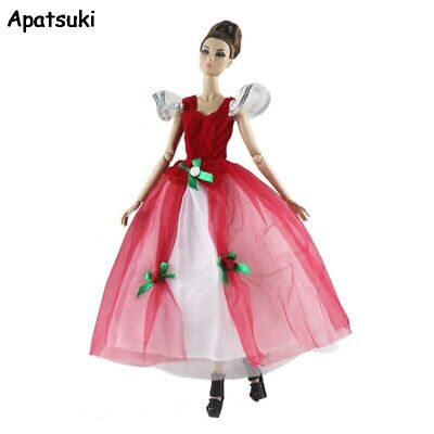 Red Fashion Doll Dress For 11.5" Doll Clothes Outfits Party Dresses Gown 1/6
