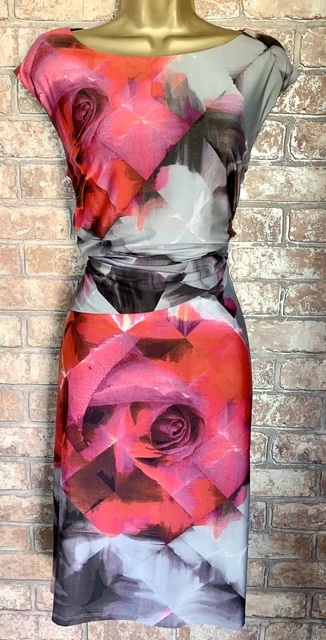 Coast Stunning Ruched Waist, Fully Lined Stretch Wiggle Gorgeous Dress Size 16