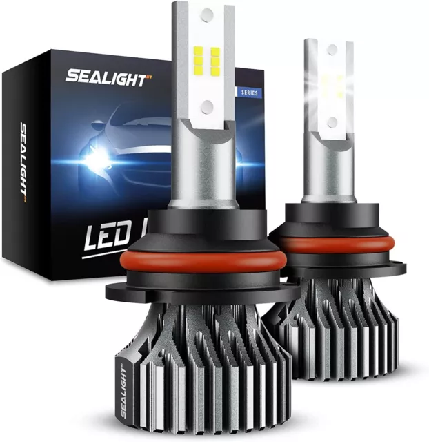 SEALIGHT 9007 HB5 Led Bulbs 18000LM 600% Brightest 120W Headlight High Low Beam