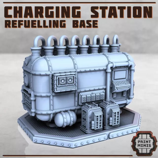 Charging station building for Warhammer 40k/ miniature gaming/ terrain/ scenery