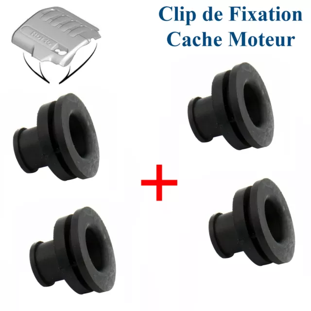 4 Clip Clips Fixation Cache Moteur Prévu pour C4 C5 307 308 407 508 607 - 013793 3