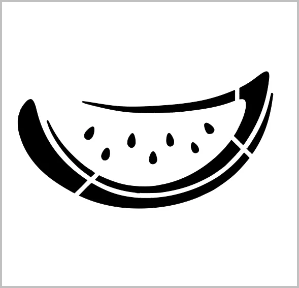 Plantilla de sandía contorno de fruta decoración de cocina 5"" x 5"" hoja reutilizable 55-108