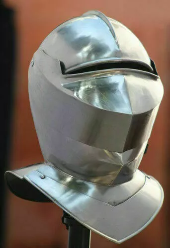 Medieval Great Bascinet Helmet  sca jousting Larp knight armor Hand Forged