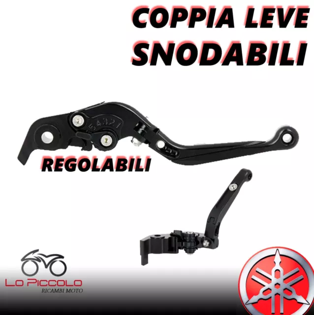 Coppia Leve Anti-Rottura Cnc Regolabili Nere Yamaha Yzf 1000 R1 2004 2005 2006