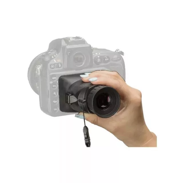 Hoodman HoodLoupe 3.2 para pantallas LCD DSLR y video de hasta 3.2". H32 MB para exteriores