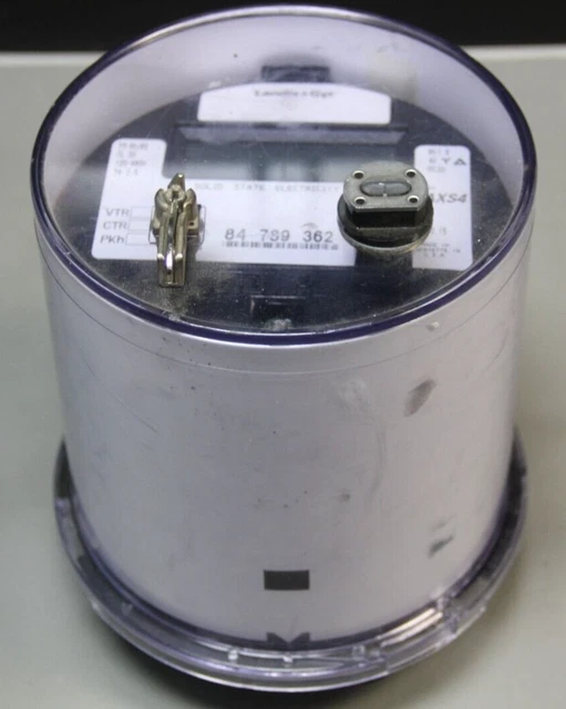 WORKING LANDIS + Gyr solid state electricity meter AXS4 FM 9S/8S 120V