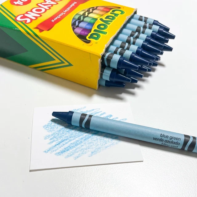 BULK CRAYOLA CRAYONS Blue Green 24 Count Single Color Refill x24