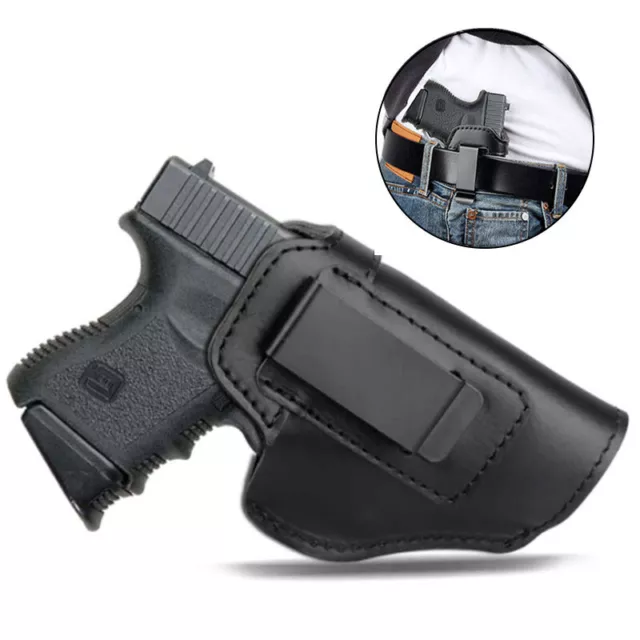 Concealed Carry IWB Holster Gun Holder Tactical Leather Right Hand Pistol Pouch