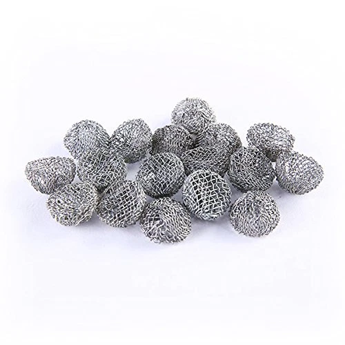 Rosenice - 100 filtri per pipa, in metallo, 17 mm, color argento