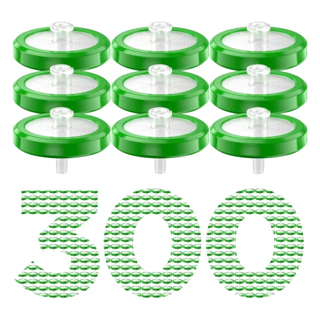 300pcs PES Syringe Filter 13mm /25mm/33mm Membrane Non-Sterile/Sterile 0.22um PP