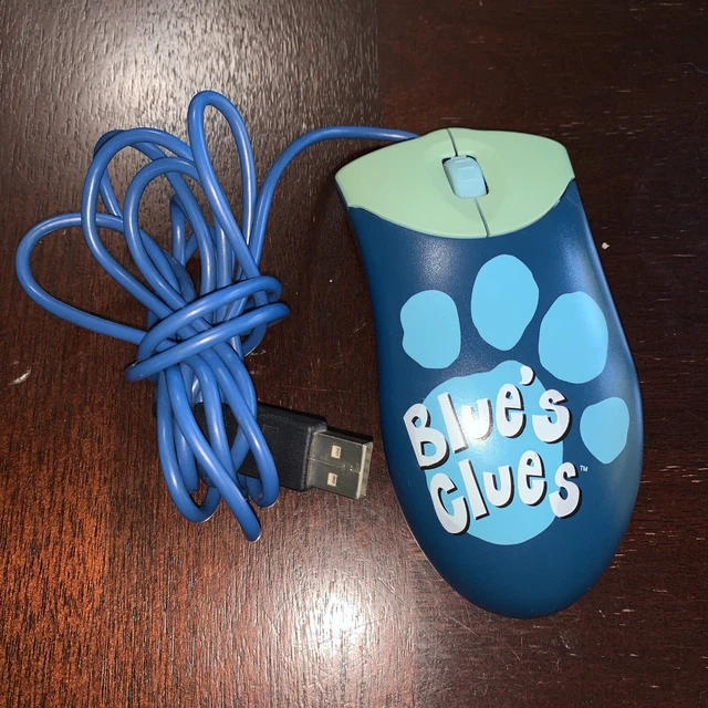 NICKELODEON BLUE’S CLUES USB Computer 2 Button Mouse! Tested & Working ...