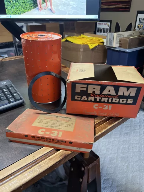 NOS Fram Replacement Cartridge C-31 Oil Filter International Farm Tractor