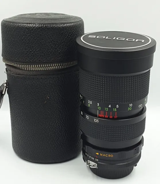 SOLIGOR Zoom-Macro 37-105mm  1:3.5 Lens - MINOLTA MD SLR fit