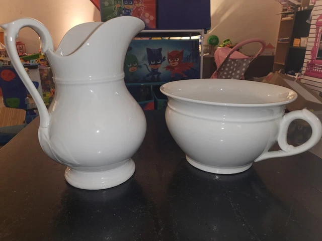 Ensemble Vintage Toilette De Chambre Porcelaine Limoges