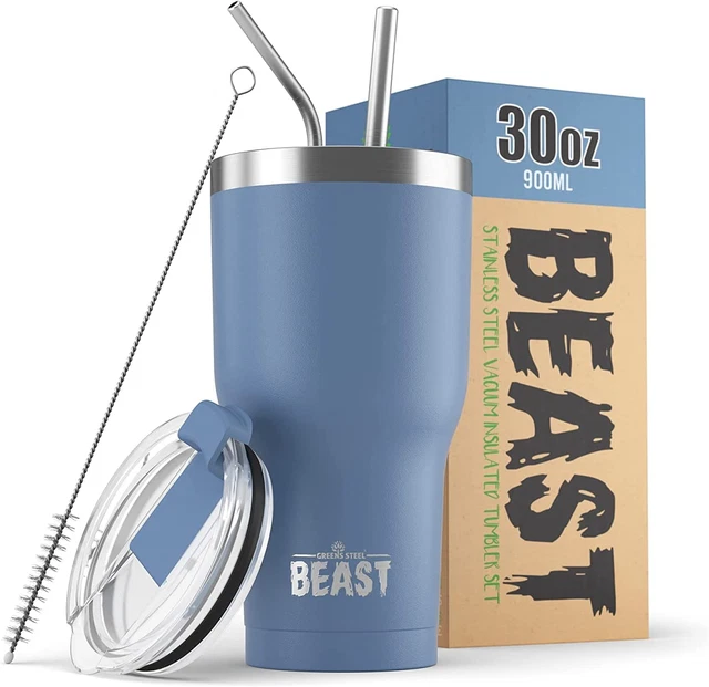 Beast 30 oz Tumbler Stainless Steel Vacuum Insulated Coffee Ice Cup Double Wa...