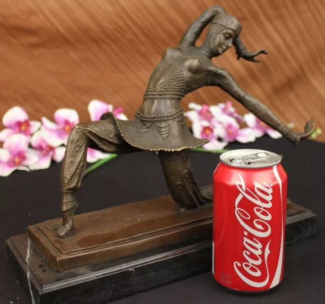 XL Bronze Art Deco Statue by Chiparus Egyptian Dancer Figurine Figure Sale DEAL