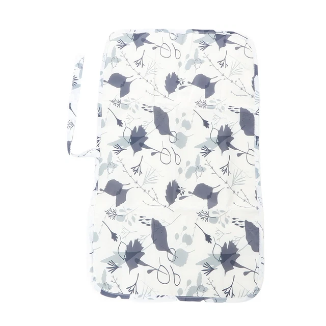 (Beige Fallen Leaves)Baby Changing Mat Nylon Easy Cleaning Diaper Changing Pad
