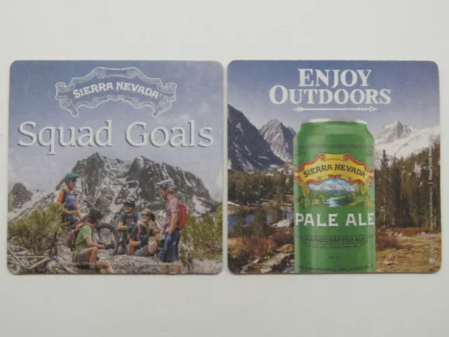Beer Coaster ~ SIERRA NEVADA Brewing Pale Ale ~ Squad Goals, Biking Outdoors