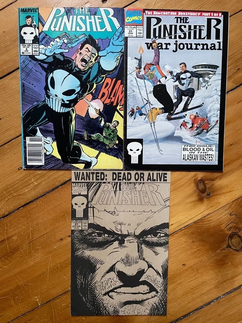The Punisher Marvel Comics Lot of 3 War Zone