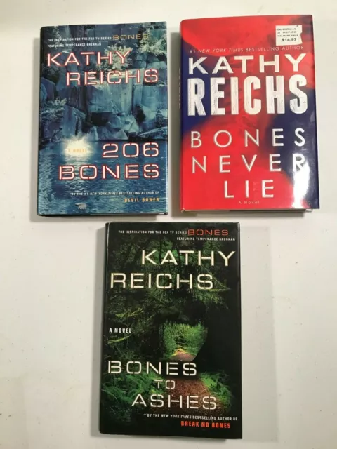 Lot 3 romans policiers : Bones Never Lie, Ashes, 206, Kathy REICHS, couvertures rigides, HB/DJ