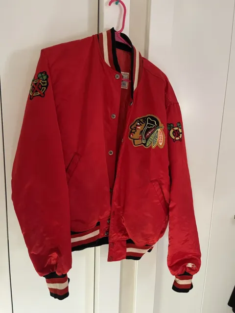 Chicago Blackhawks Red Snap Front Nhl Jacket
