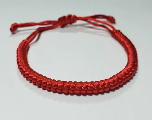 Red Tibetan Buddhist Handmade Love Lucky Rope Bracelet Knots Adjustable Unisex