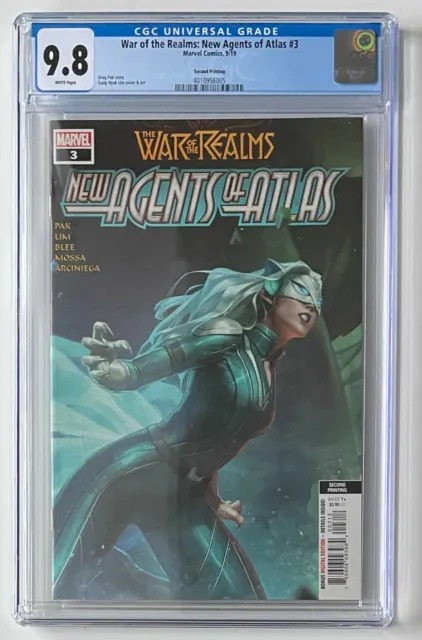 War Of the Realms New Agents Of Atlas #3 2nd Print | CGC 9.8 | White Fox | 2019