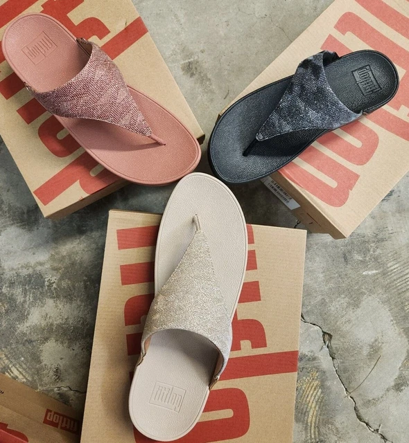 FitFlop Lulu Glitz Toe Thong Flip Flop sandals CHOOSE COLOR & SIZE new comfort