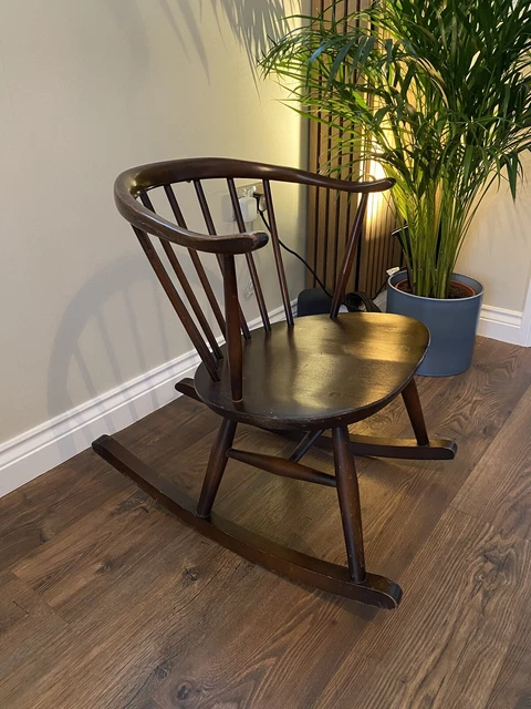 VINTAGE 1960 S ERCOL Cowhorn Rocking Chair 145.00 PicClick UK
