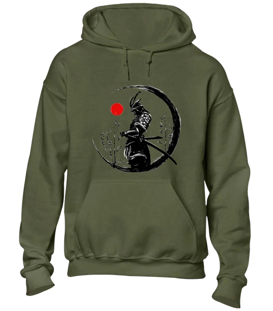 Painted Samurai Hoody Hoodie Japan Japanese Comic Manga Anime Geisha Fashion