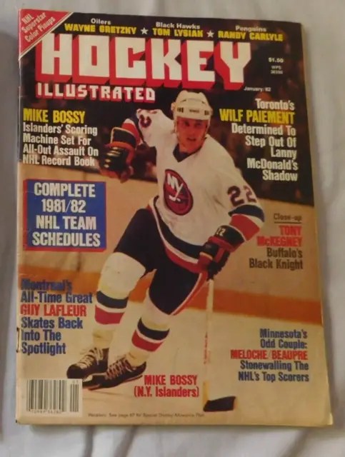 Mike Bossy January 1982 Hockey Illustrated Magazine