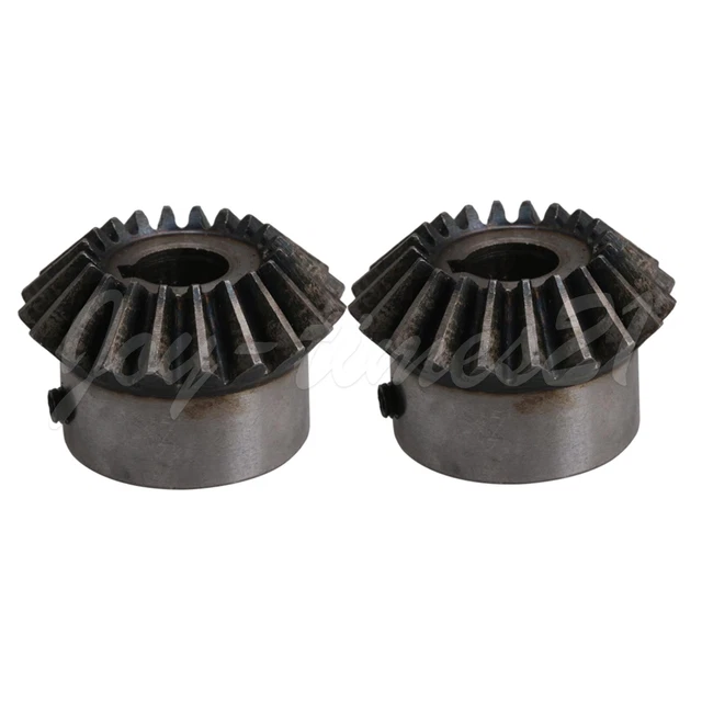 2PCS 2 Mode 20 Teeth 12mm Hole Dia 90 Degrees Pairing Tapered Bevel Gear