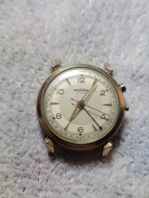 Men’s Vintage Vulcain Cricket Swiss Manual Wind Wristwatch AS IS PARTS REPAIR